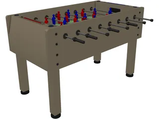 Foosball Table 3D Model preview