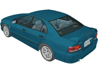 Mitsubishi Galant VR6 3D Model preview