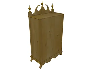 Pillar Clock 3D Model preview