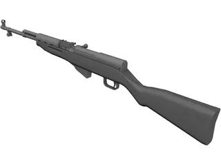SKS Rifle 3D Model preview