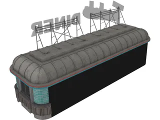 Roadside Diner 3D Model preview