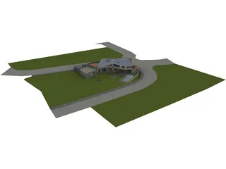 Single Family Villa 3D Model preview