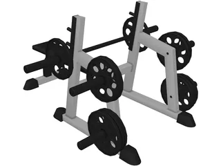Bench Press 3D Model preview