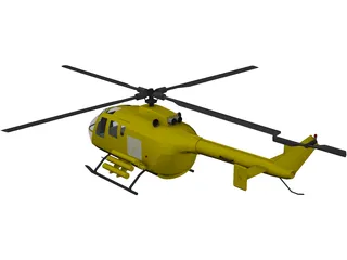 MBB BO 105 3D Model preview