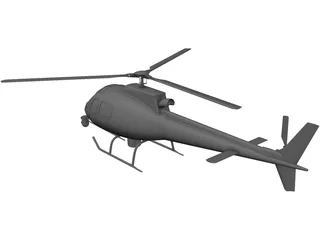 Eurocopter AS-350 B2 Squirrel Ecureuil 3D Model preview