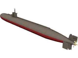 USS Dallas 3D Model preview