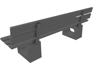 Outdoor Seat 3D Model preview