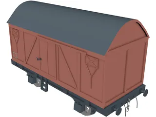 Goods Wagon 3D Model preview