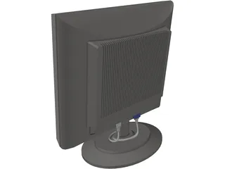 Flat Screen Monitor 17 inch 3D Model preview