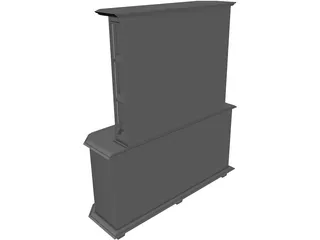Wood Hutch 3D Model preview