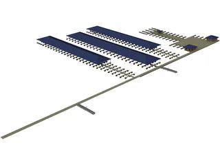 Boat Docks 3D Model preview
