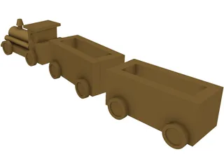 Toy Train 3D Model preview