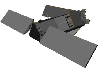 Iridium Constellation Satellite 3D Model preview