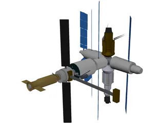 MIR Space Station 3D Model preview