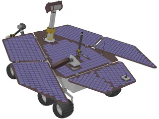 Mars Spirit Rover Exploration 3D Model preview