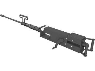 12.7 Browning M2 3D Model preview