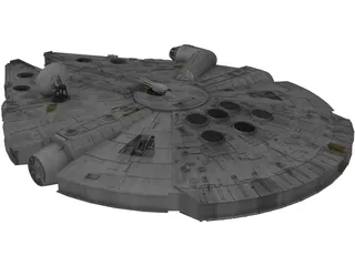 Star Wars Millenium Falcon 3D Model preview