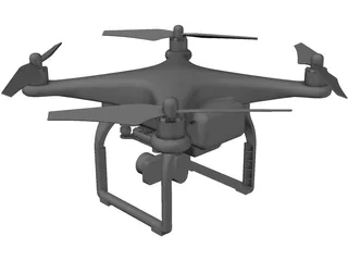 DJI Phantom 3 Drone 3D Model preview