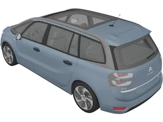 Citroen Grand C4 Picasso (2014) 3D Model preview
