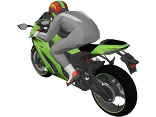 Kawasaki Ninja ZX10R (2011) 3D Model preview