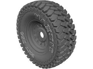 Maxxis Offroad Tire 3D Model preview