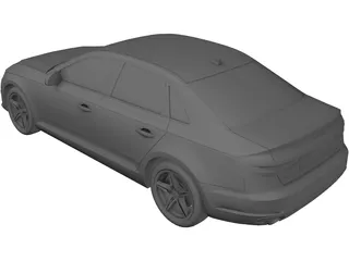 Audi A4 (2017) 3D Model preview