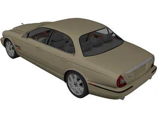 Jaguar XJR (2004) 3D Model preview