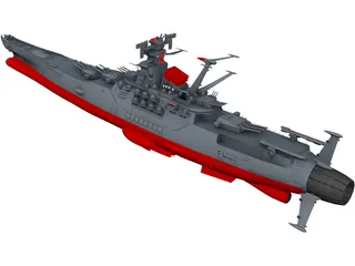 Space Battleship Yamato 3D Model preview