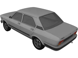 Fiat 132 (1981) 3D Model preview