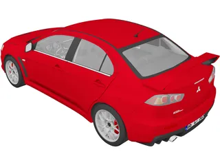 Mitsubishi Lancer Evolution X 3D Model preview