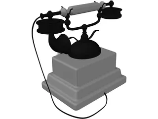 Antique Telephone 3D Model preview