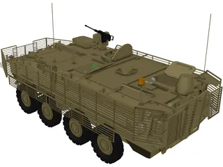 Stryker M1130 Command Vehicle 3D Model preview