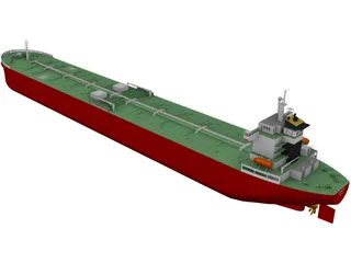 Panamax Oil Tanker 3D Model preview