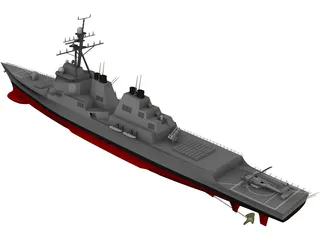 Arleigh Burke-Class Destroyer 3D Model preview