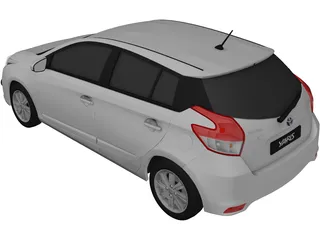 Toyota Yaris (2016) 3D Model preview