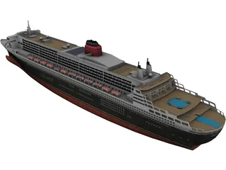 RMS Queen Mary 2 3D Model preview