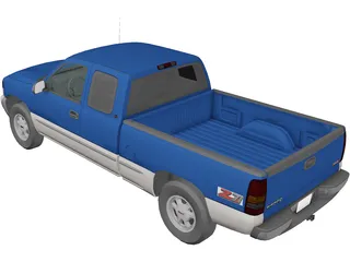 GMC Sierra Extended Cab (1999) 3D Model preview