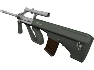 Steyr AUG A1 3D Model preview