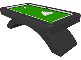 Pool Table 3D Model preview
