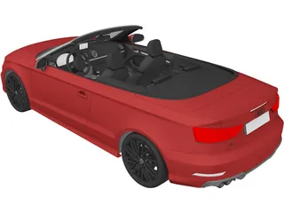 Audi A3 Cabriolet (2017) 3D Model preview