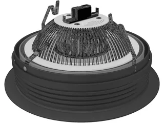 LED Recessed Ceiling Fixture 3D Model preview