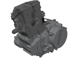 Husaberg Engine 450cc 3D Model preview