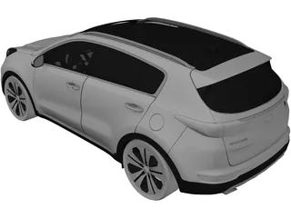 Kia Sportage (2017) 3D Model preview