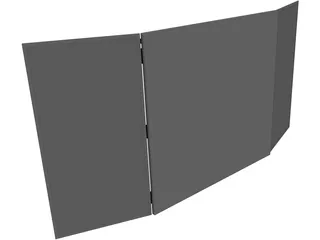 Openable Whiteboard 3D Model preview