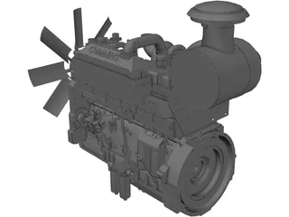 Cummins K19 Diesel Engine 3D Model preview