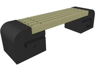 Bench 3D Model preview
