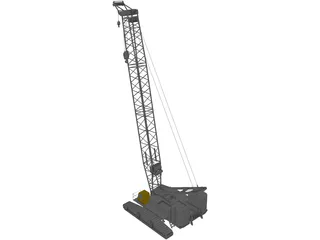 Liebherr LR1400/1 440t Crane 3D Model preview
