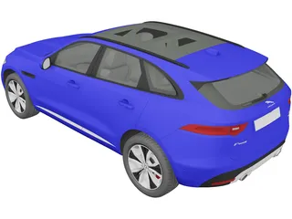 Jaguar F-Pace S (2017) 3D Model preview