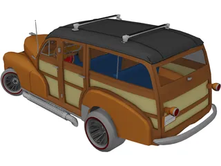 Chevrolet Woody (1947) 3D Model preview