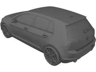 Volkswagen Golf GTI (2010) 3D Model preview